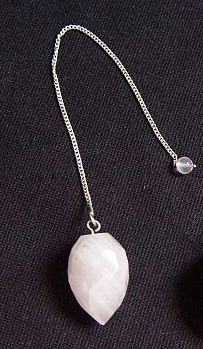 Quartz Crystal and Sterling Silver Pendulum