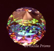 Crystal faceted sphere paperweight is SO colorful!